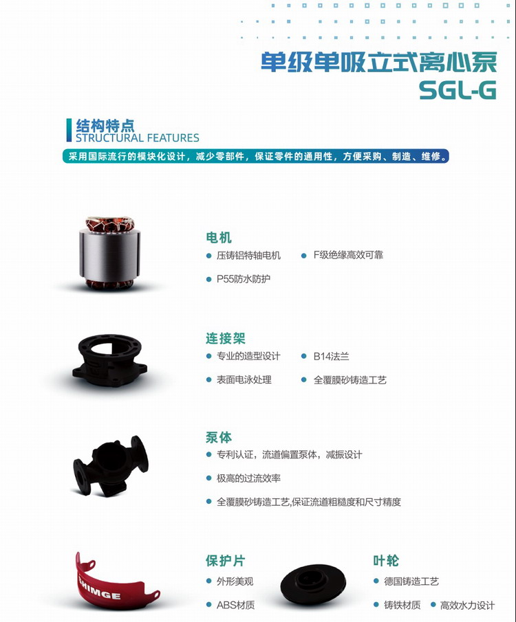 新界立式单级单吸离心泵SGL80-160BG(图2)